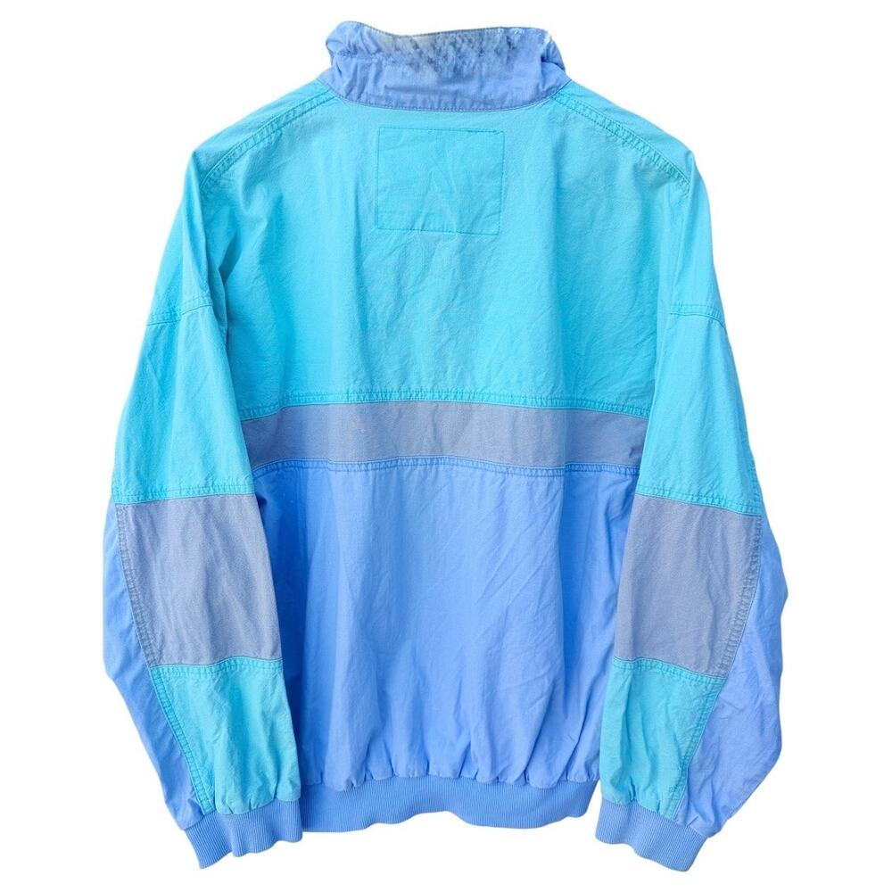 Pacific Trail Colorblock Jacket Mens Large Blue Green Vintage 90s Pullover - Picture 2 of 9